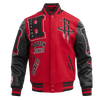 NBA HOUSTON ROCKETS MASHUP RIB WOOL VARSITY JACKET - Rare Leather