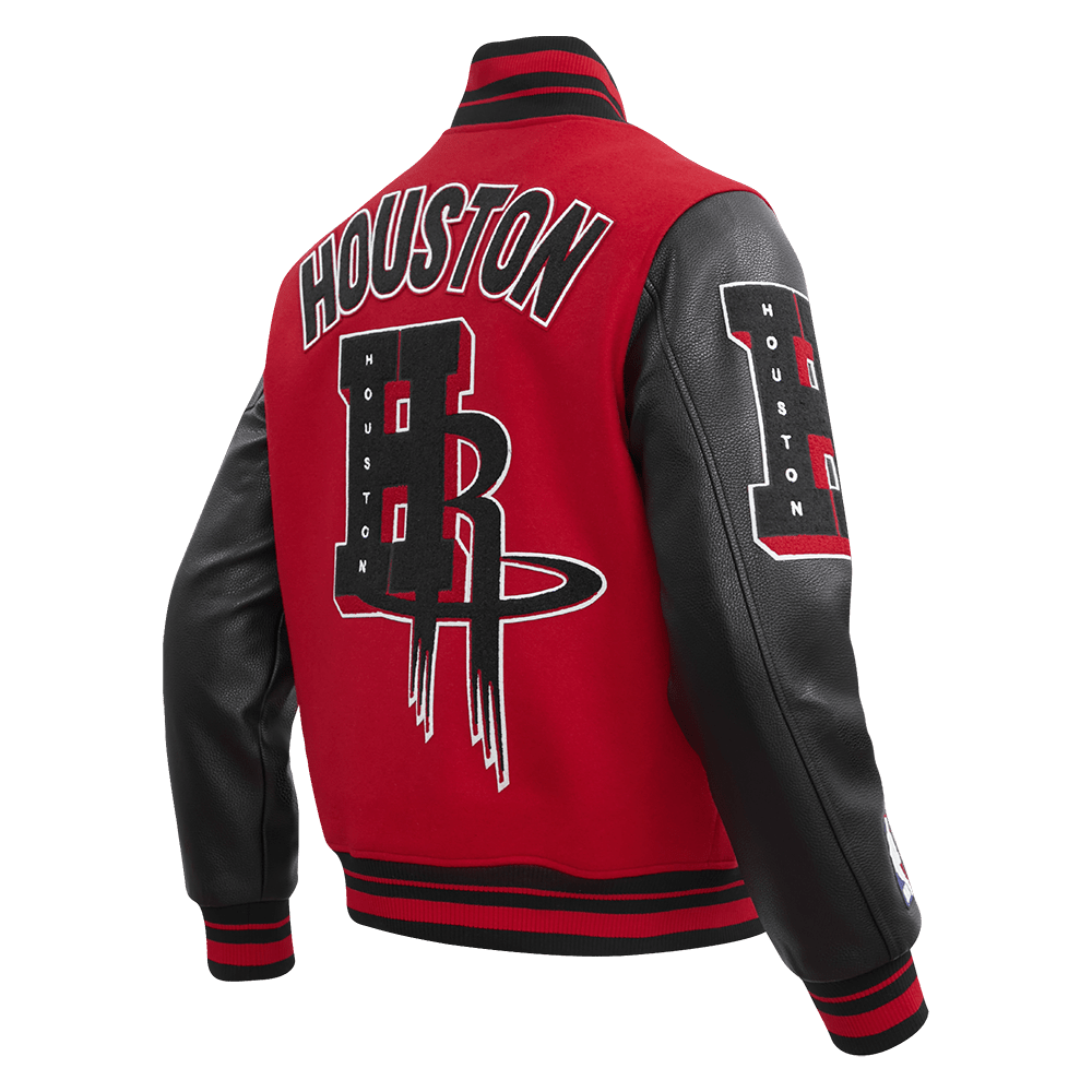 NBA HOUSTON ROCKETS MASHUP RIB WOOL VARSITY JACKET - Rare Leather