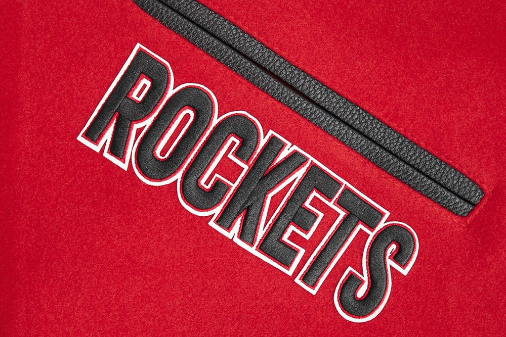 NBA HOUSTON ROCKETS MASHUP RIB WOOL VARSITY JACKET - Rare Leather