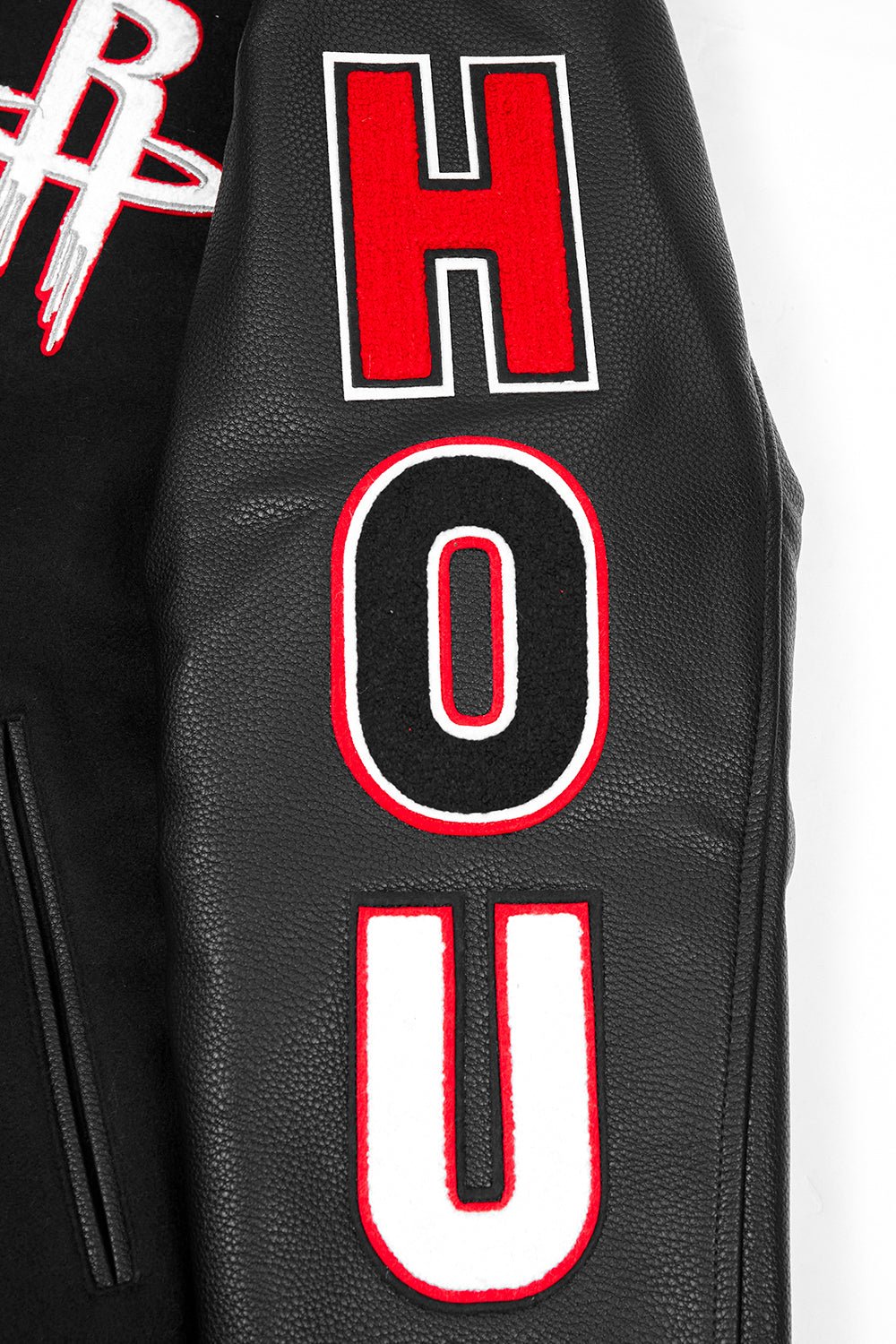 NBA HOUSTON ROCKETS SCRIPT TAIL WOOL VARSITY - Rare Leather