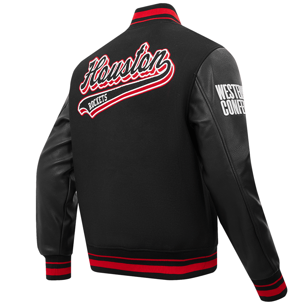 NBA HOUSTON ROCKETS SCRIPT TAIL WOOL VARSITY - Vox Leather