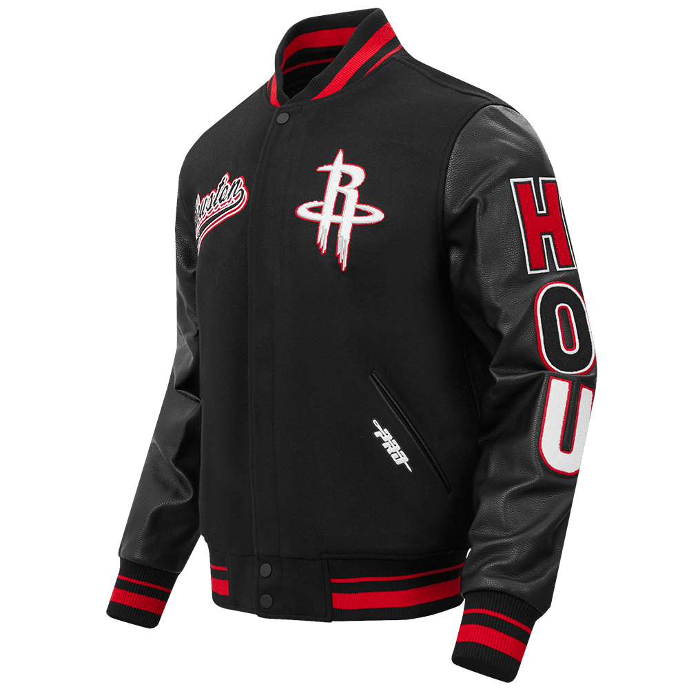 NBA HOUSTON ROCKETS SCRIPT TAIL WOOL VARSITY - Vox Leather