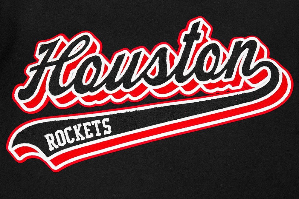 NBA HOUSTON ROCKETS SCRIPT TAIL WOOL VARSITY - Vox Leather