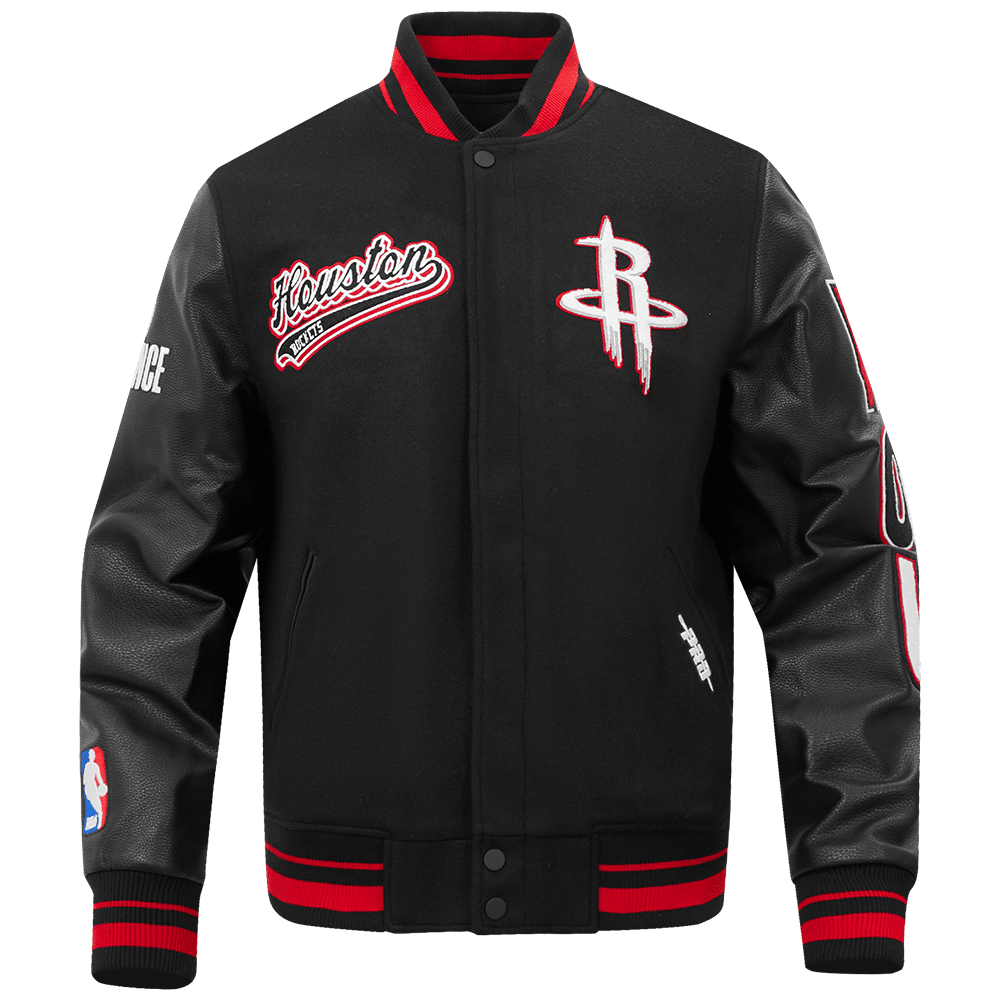 NBA HOUSTON ROCKETS SCRIPT TAIL WOOL VARSITY - Vox Leather