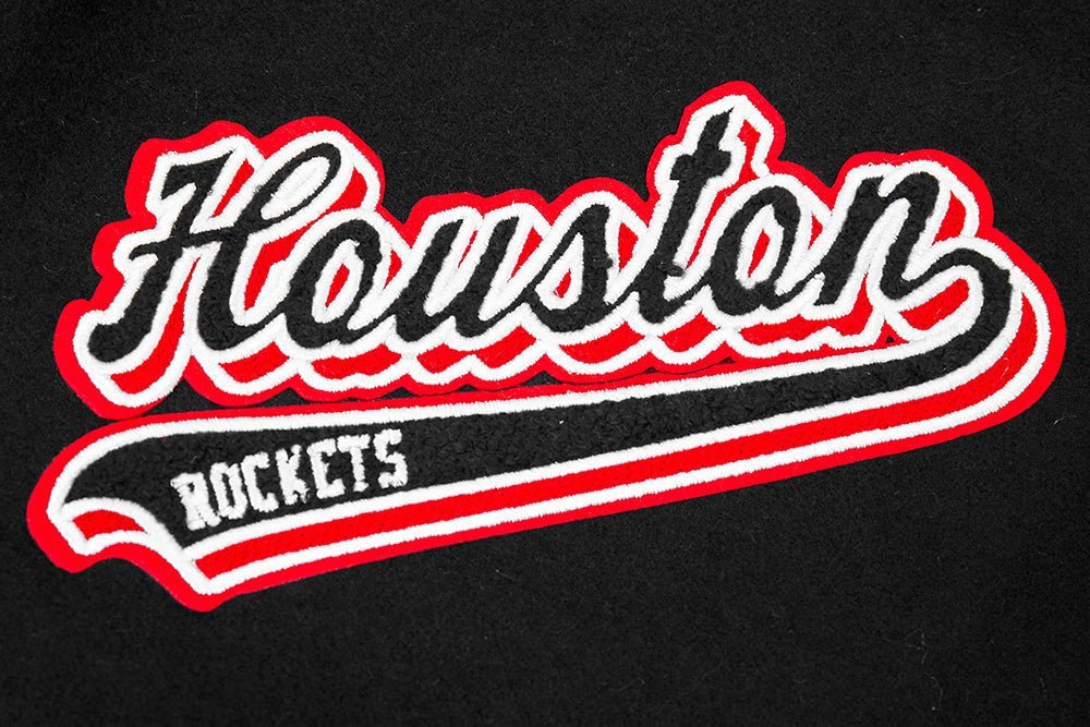 NBA HOUSTON ROCKETS SCRIPT TAIL WOOL VARSITY - Vox Leather