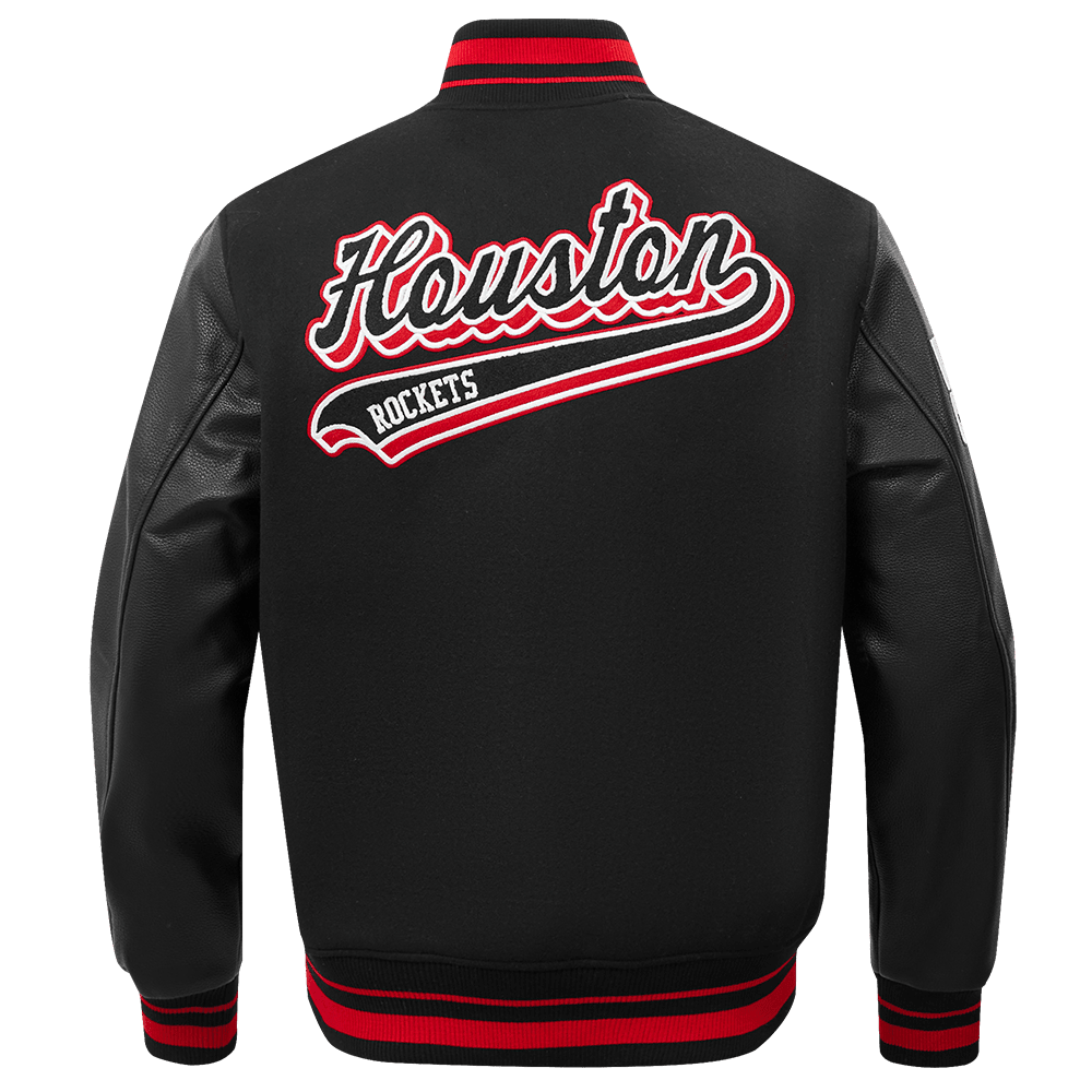 NBA HOUSTON ROCKETS SCRIPT TAIL WOOL VARSITY - Vox Leather