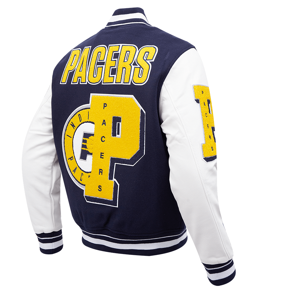 NBA INDIANA PACERS MASHUP WOOL VARSITY JACKET - Vox Leather