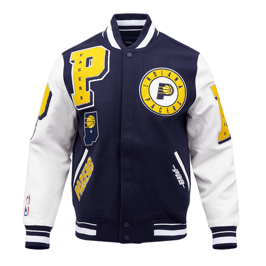NBA INDIANA PACERS MASHUP WOOL VARSITY JACKET - Vox Leather