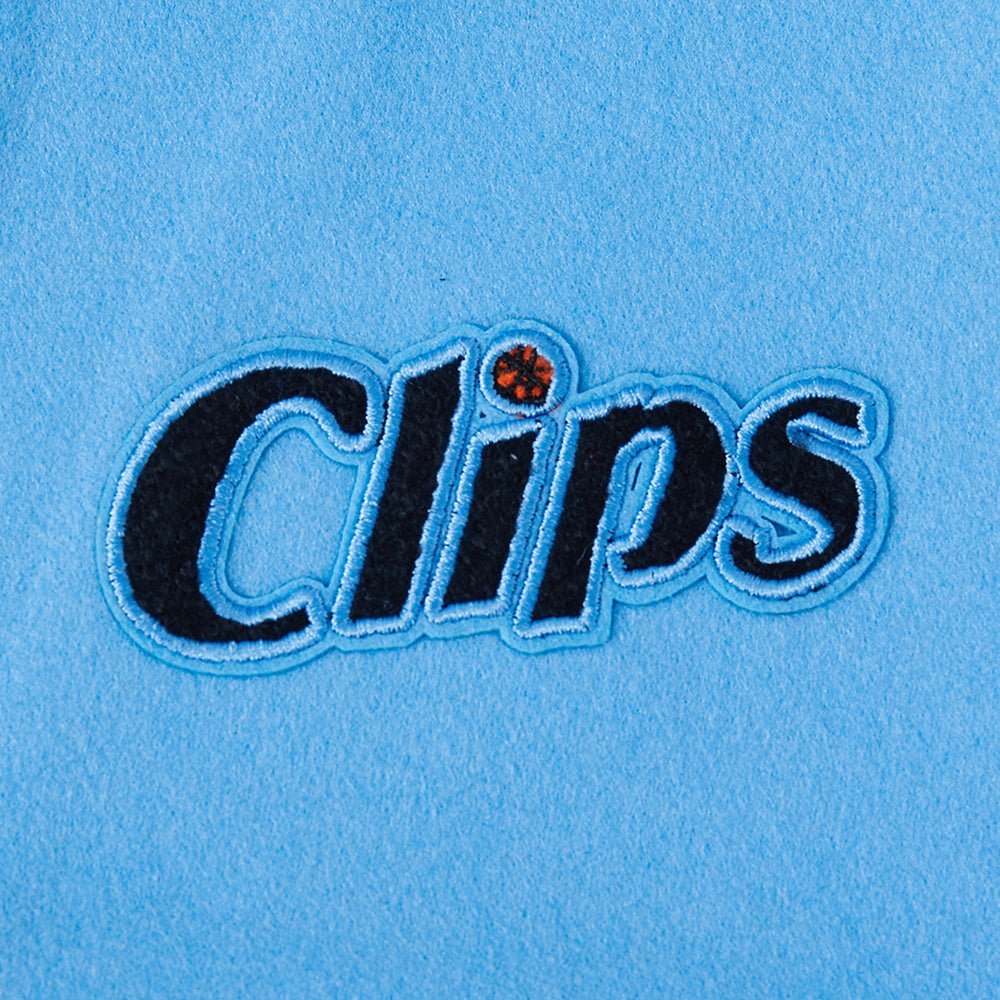 NBA LOS ANGELES CLIPPERS CITY EDITION 24-25 MEN'S RIB WOOL VARSITY J (UNIVERSITY BLUE/WHITE) - Vox Leather