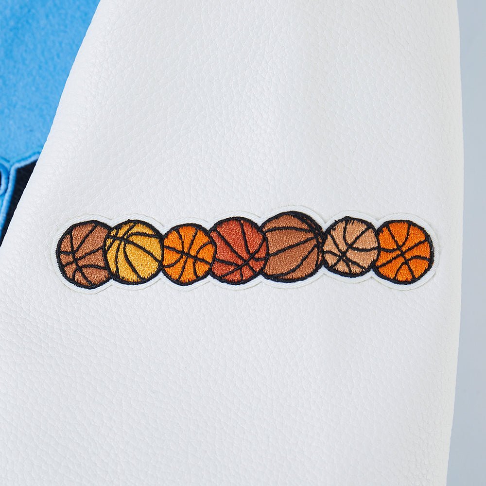 NBA LOS ANGELES CLIPPERS CITY EDITION 24-25 MEN'S RIB WOOL VARSITY J (UNIVERSITY BLUE/WHITE) - Vox Leather