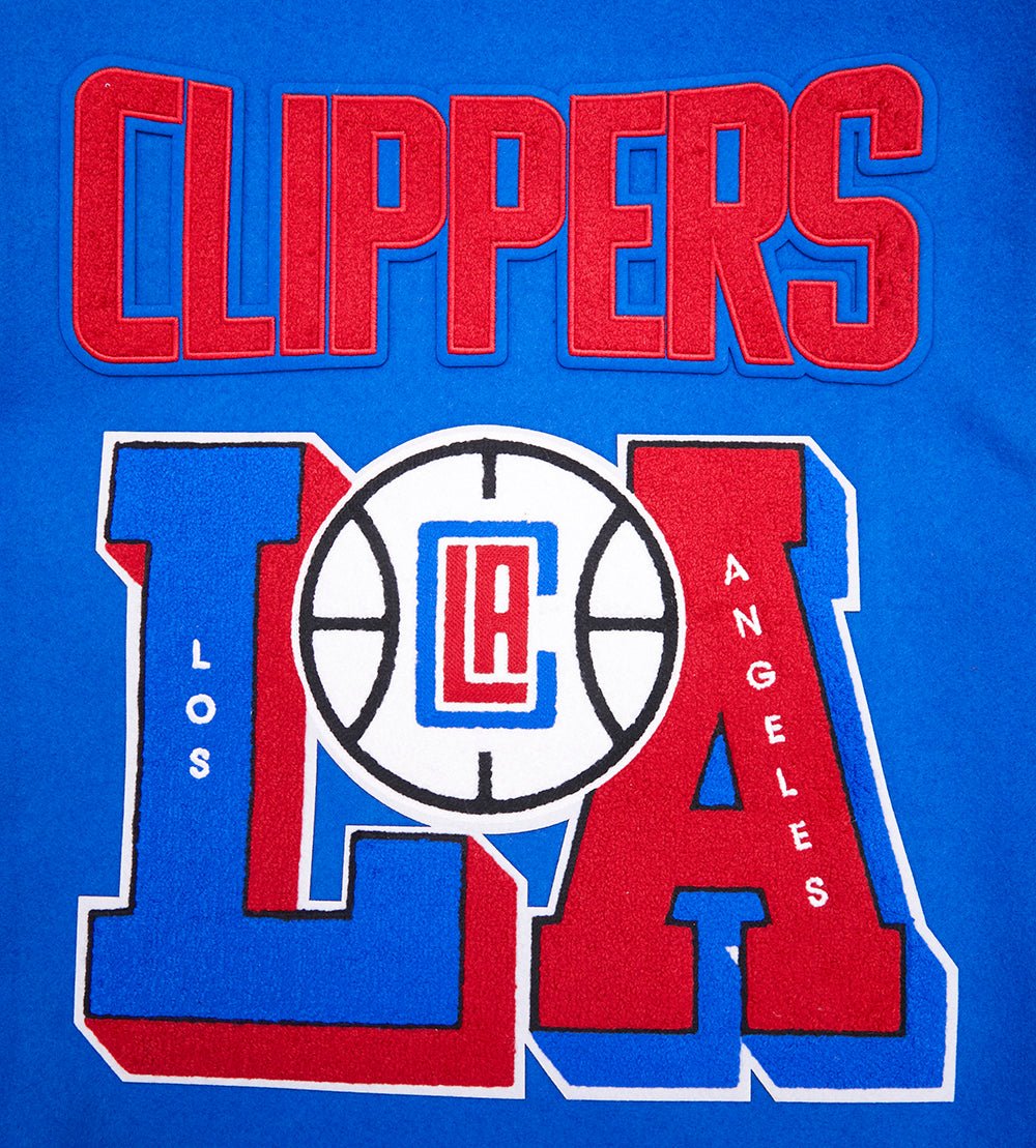 NBA LOS ANGELES CLIPPERS MASHUP RIB WOOL VARSITY JACKET - Rare Leather