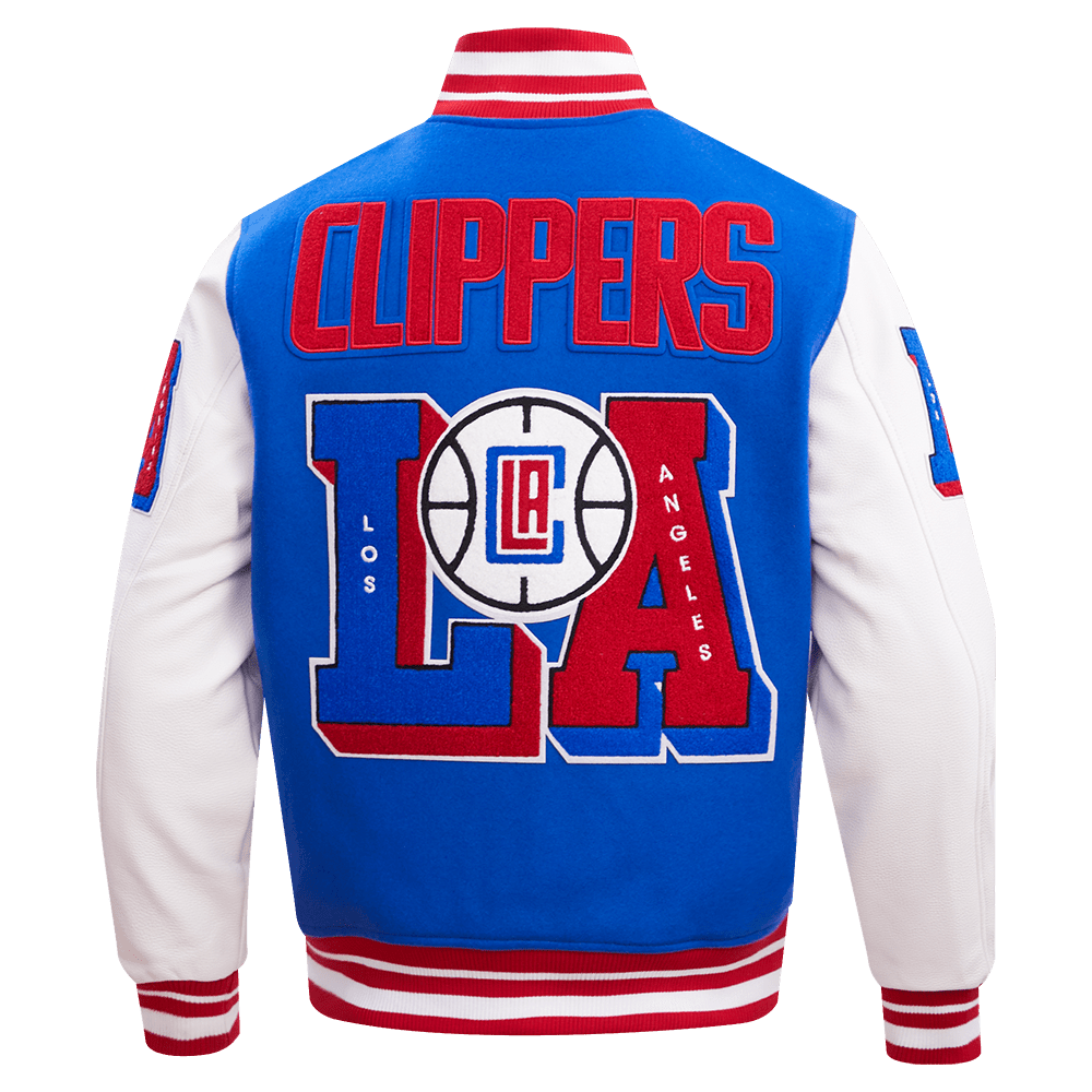 NBA LOS ANGELES CLIPPERS MASHUP RIB WOOL VARSITY JACKET - Rare Leather
