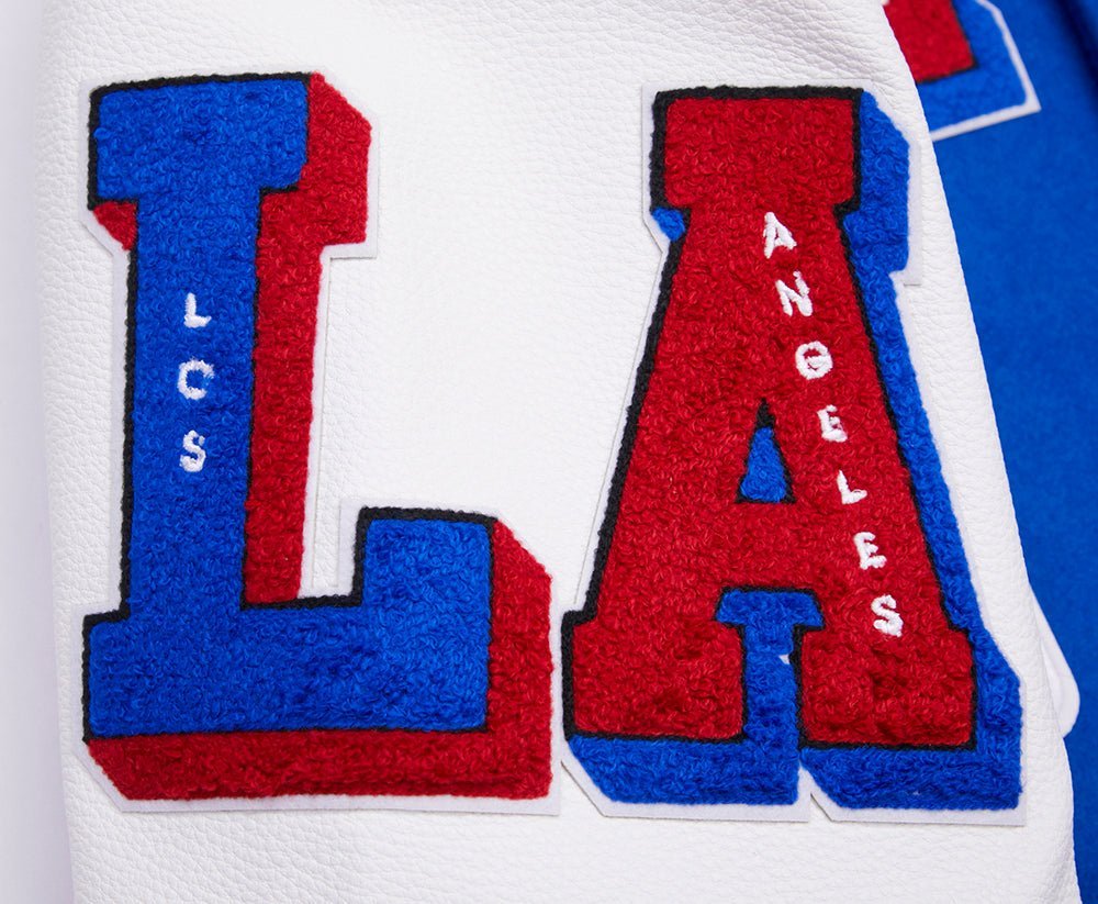 NBA LOS ANGELES CLIPPERS MASHUP RIB WOOL VARSITY JACKET - Vox Leather