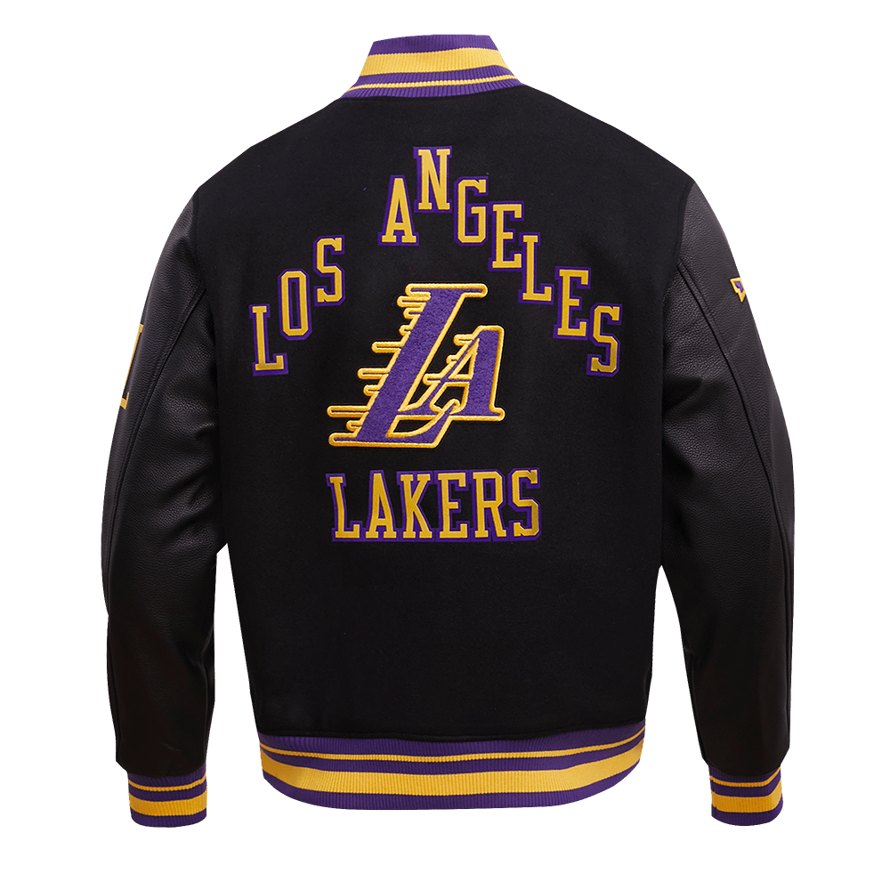 NBA LOS ANGELES LAKERS CHEST DYNASTY TO DESTINY RIB WOOL VARSITY - Rare Leather