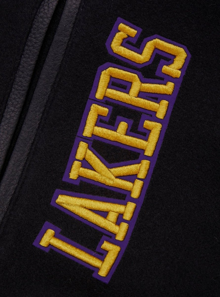 NBA LOS ANGELES LAKERS CHEST DYNASTY TO DESTINY RIB WOOL VARSITY - Vox Leather