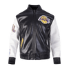 NBA LOS ANGELES LAKERS CITY SIGNATURE MEN'S LEATHER VARSITY JACKET - Rare Leather