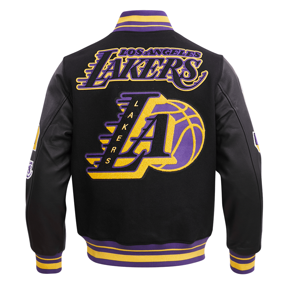 NBA LOS ANGELES LAKERS MASHUP WOOL VARSITY JACKET - Rare Leather