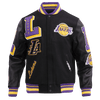 NBA LOS ANGELES LAKERS MASHUP WOOL VARSITY JACKET - Rare Leather