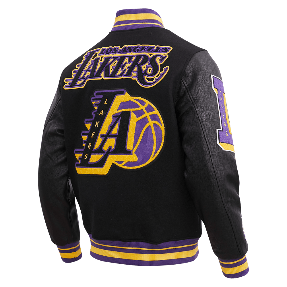 NBA LOS ANGELES LAKERS MASHUP WOOL VARSITY JACKET - Rare Leather