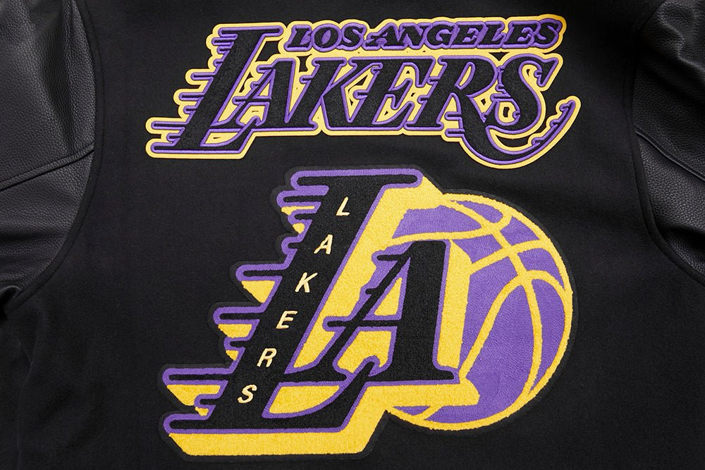 NBA LOS ANGELES LAKERS MASHUP WOOL VARSITY JACKET - Rare Leather