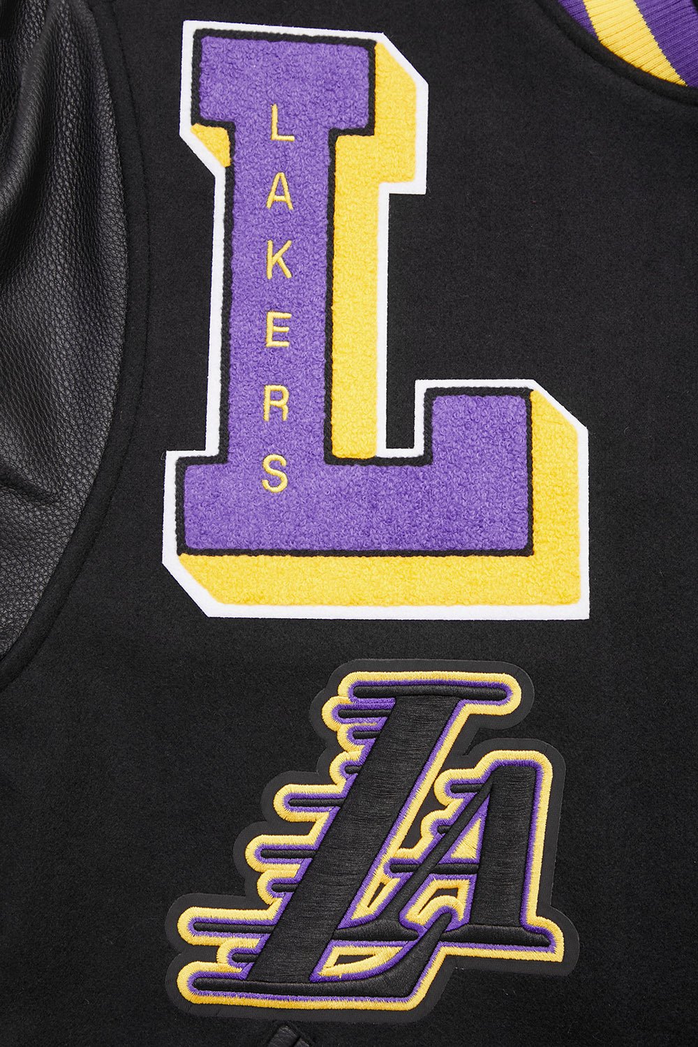 NBA LOS ANGELES LAKERS MASHUP WOOL VARSITY JACKET - Rare Leather