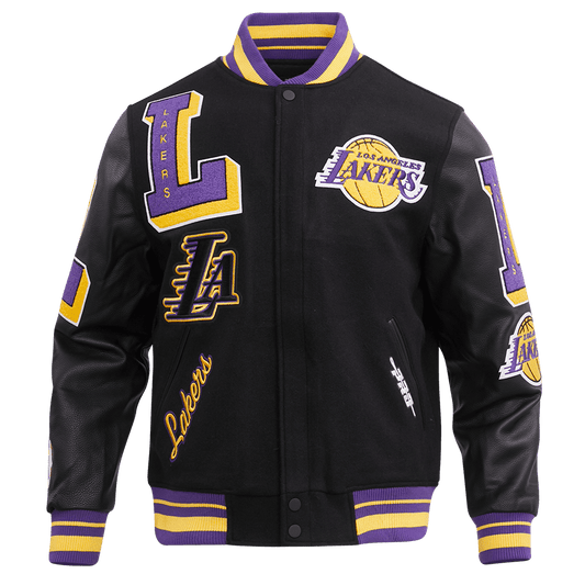 NBA LOS ANGELES LAKERS MASHUP WOOL VARSITY JACKET - Vox Leather