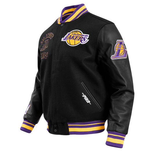 NBA LOS ANGELES LAKERS RETRO CLASSIC WOOL VARSITY JACKET - Rare Leather