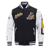 NBA LOS ANGELES LAKERS SCRIPT TAIL RIB WOOL VARSITY - Rare Leather