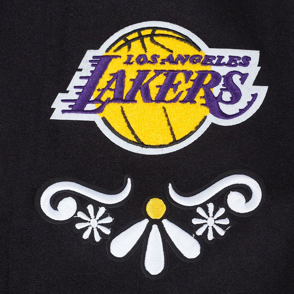 NBA LOS ANGELES LAKERS SUGAR SKULL WOOL VARSITY JACKET - Rare Leather