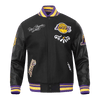 NBA LOS ANGELES LAKERS SUGAR SKULL WOOL VARSITY JACKET - Rare Leather