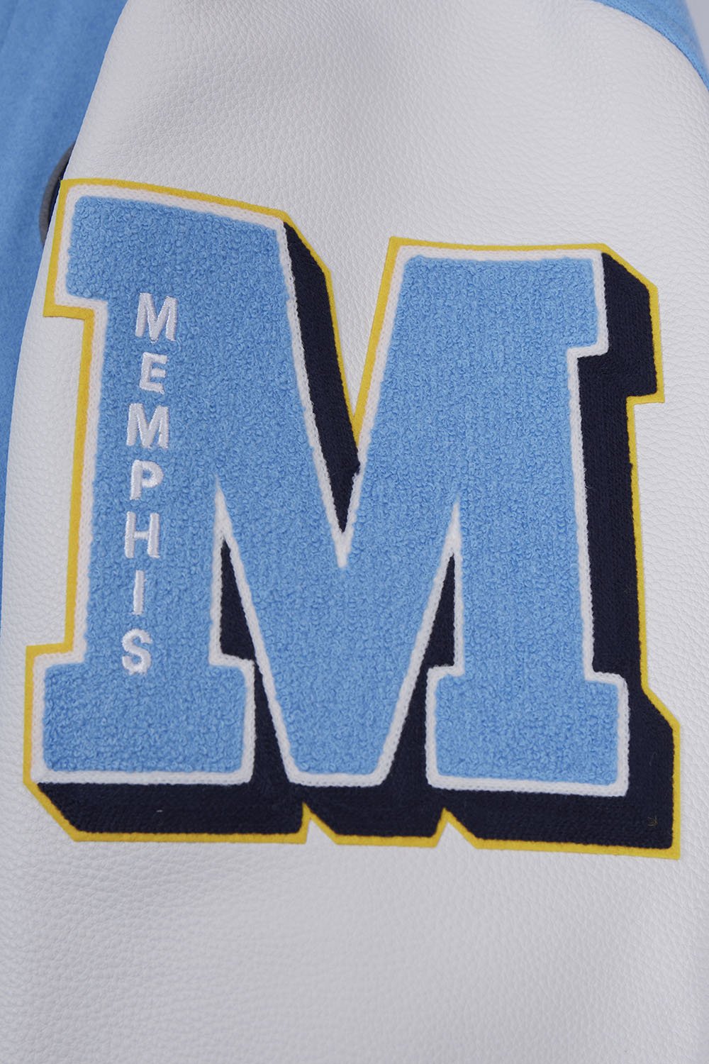 NBA MEMPHIS GRIZZLIES OLD ENGLISH RIB WOOL VARSITY JACKET - Rare Leather