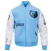 NBA MEMPHIS GRIZZLIES OLD ENGLISH RIB WOOL VARSITY JACKET - Rare Leather