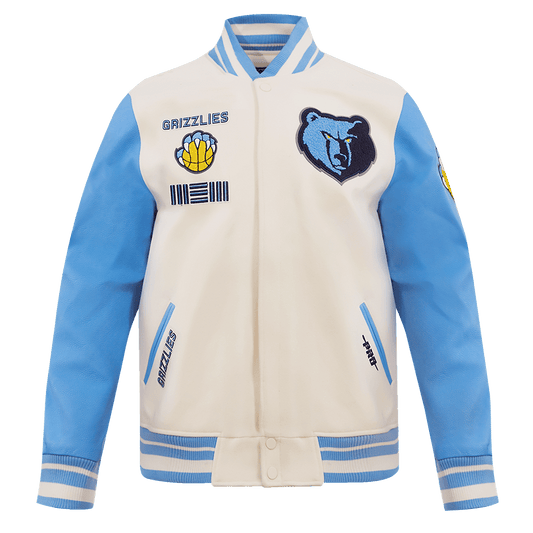 NBA MEMPHIS GRIZZLIES RETRO CLASSIC WOOL VARSITY JACKET - Rare Leather