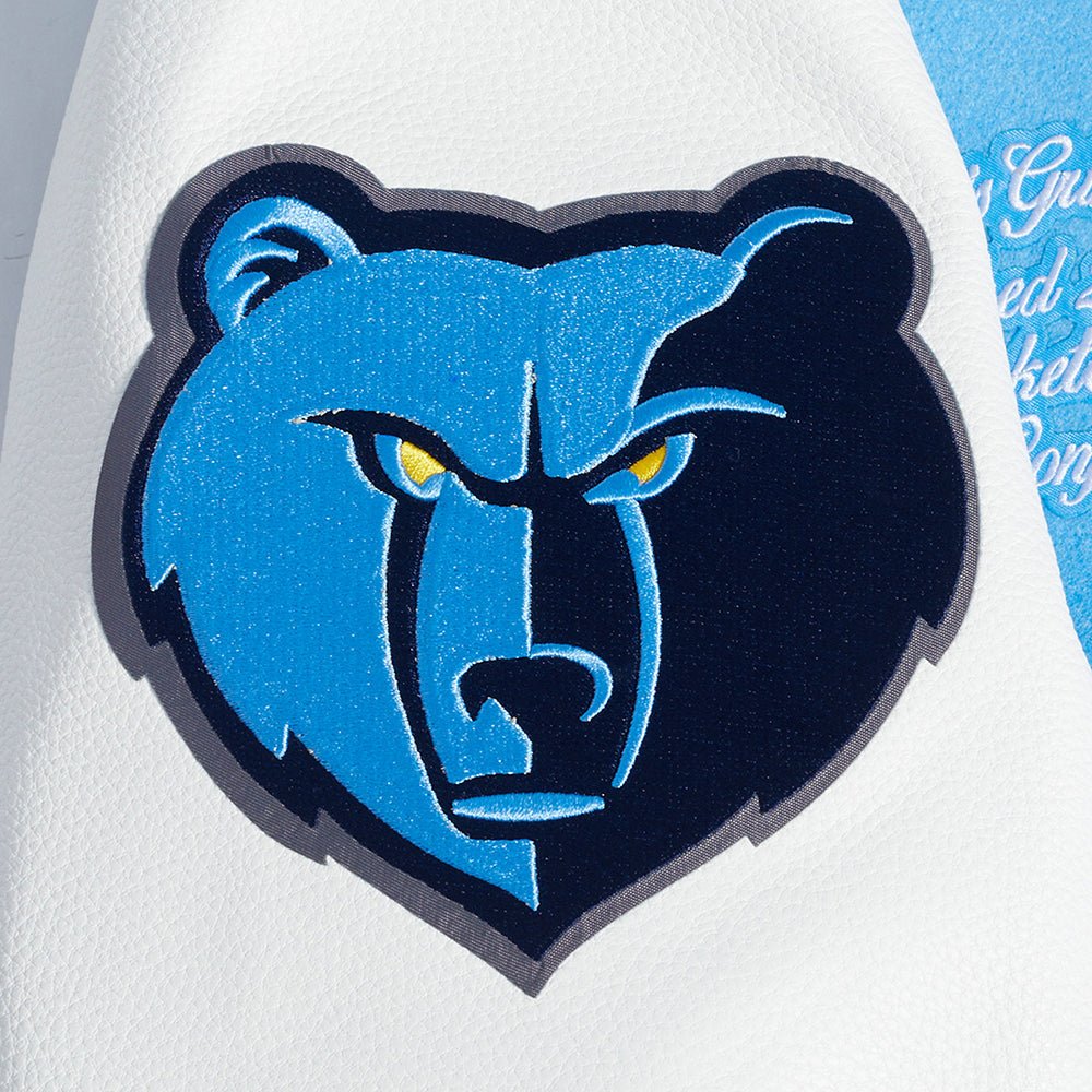 NBA MEMPHIS GRIZZLIES TEAM PENNANTS WOOL VARSITY JACKET - Rare Leather