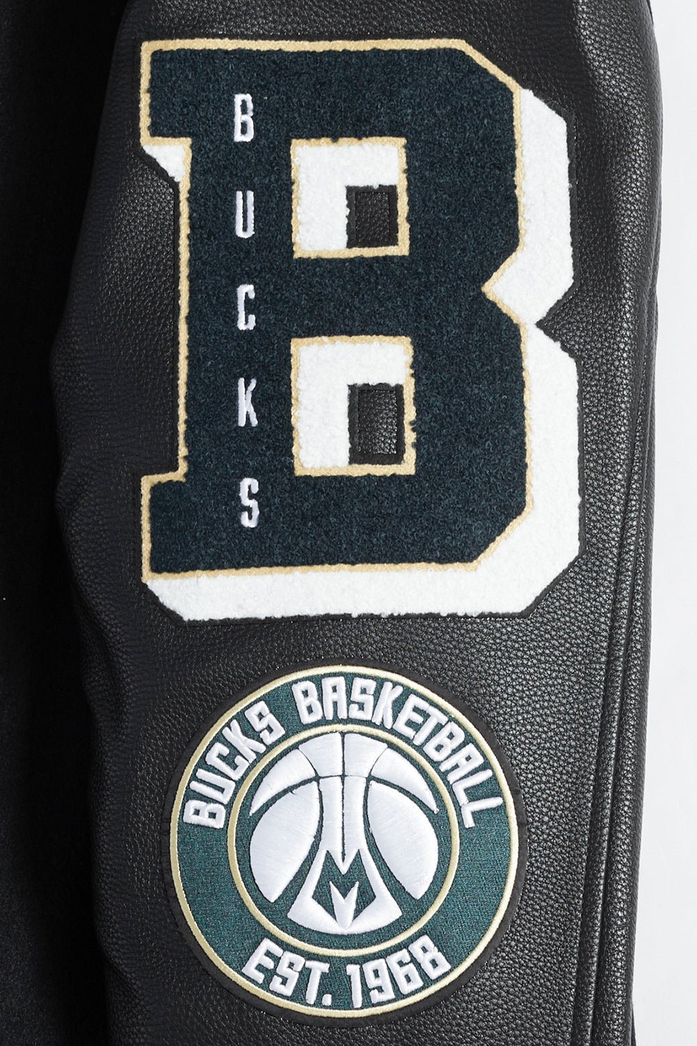 NBA MILWAUKEE BUCKS MASHUP RIB WOOL VARSITY JACKET - Rare Leather