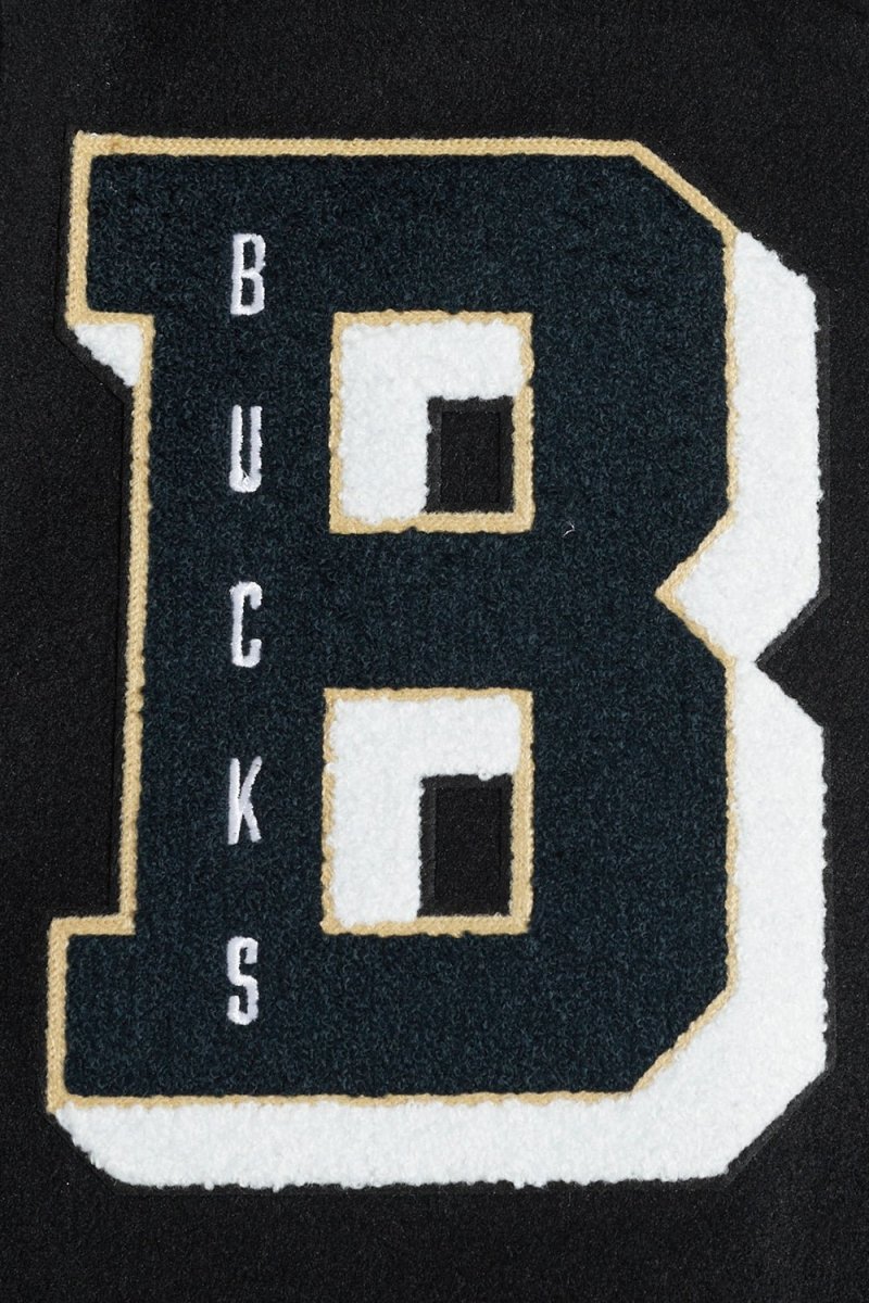 NBA MILWAUKEE BUCKS MASHUP RIB WOOL VARSITY JACKET - Vox Leather