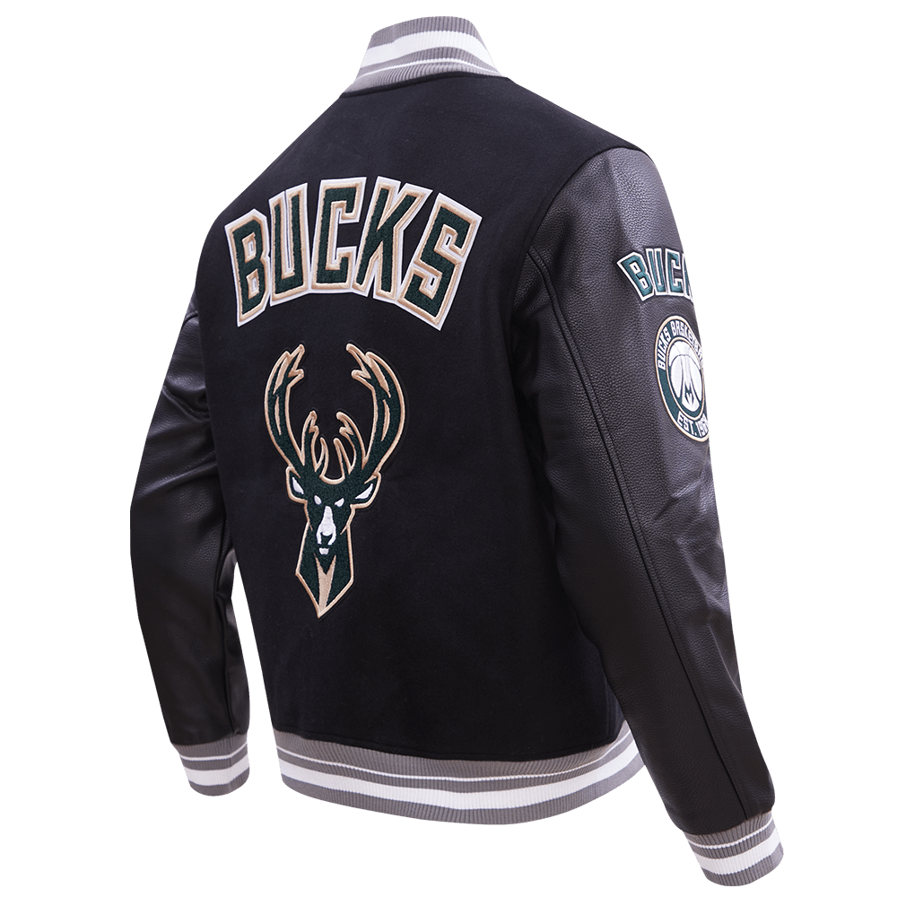 NBA MILWAUKEE BUCKS RETRO CLASSIC WOOL VARSITY JACKET - Rare Leather