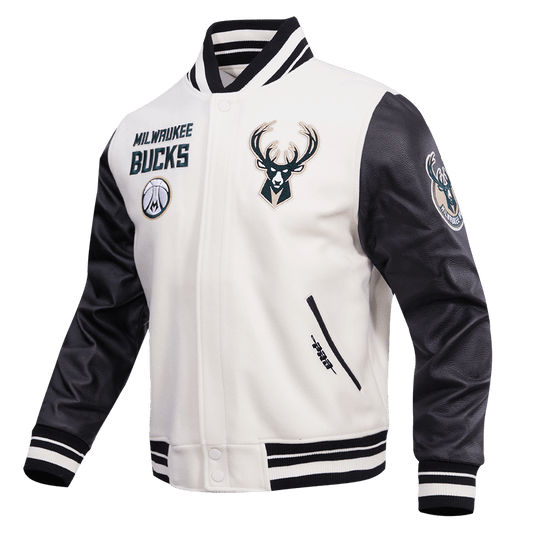 NBA MILWAUKEE BUCKS RETRO CLASSIC WOOL VARSITY JACKET - Rare Leather