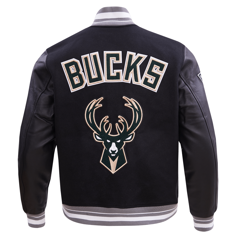NBA MILWAUKEE BUCKS RETRO CLASSIC WOOL VARSITY JACKET - Rare Leather