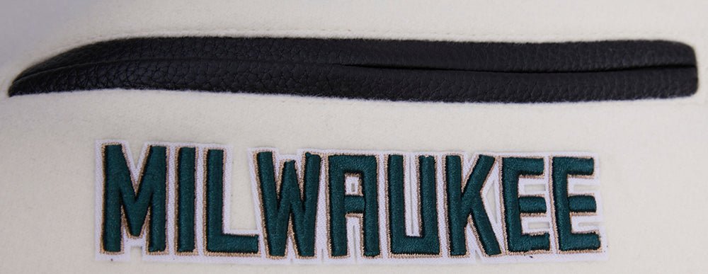 NBA MILWAUKEE BUCKS RETRO CLASSIC WOOL VARSITY JACKET - Rare Leather