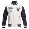 NBA MILWAUKEE BUCKS RETRO CLASSIC WOOL VARSITY JACKET - Rare Leather