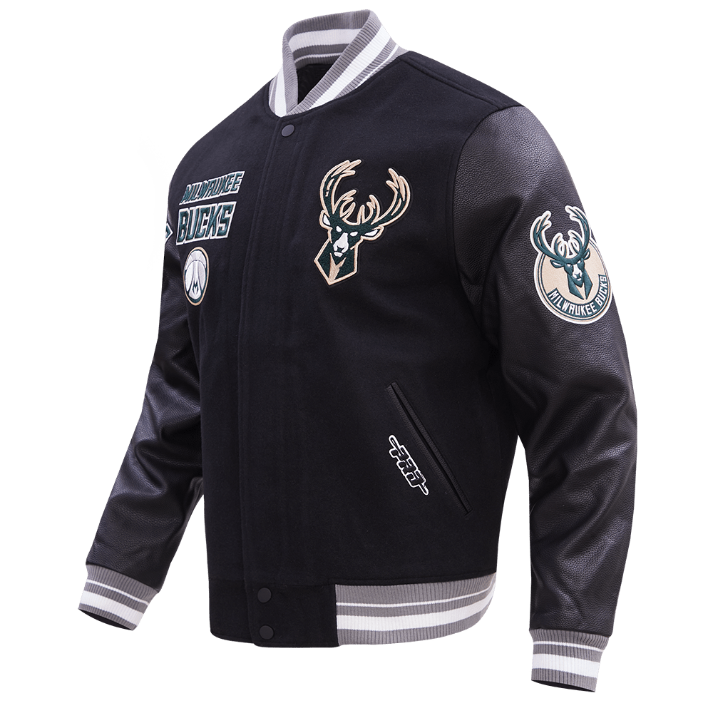 NBA MILWAUKEE BUCKS RETRO CLASSIC WOOL VARSITY JACKET - Rare Leather