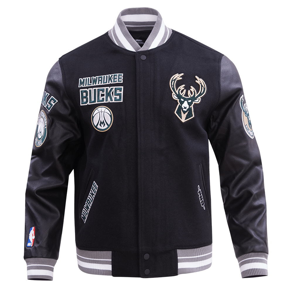 NBA MILWAUKEE BUCKS RETRO CLASSIC WOOL VARSITY JACKET - Rare Leather