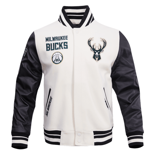 NBA MILWAUKEE BUCKS RETRO CLASSIC WOOL VARSITY JACKET - Vox Leather