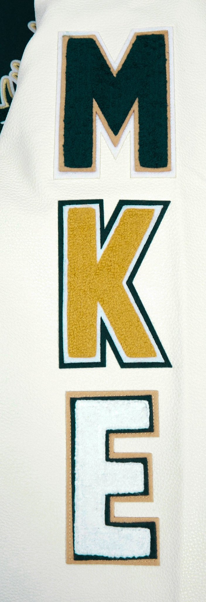 NBA MILWAUKEE BUCKS SCRIPT TAIL RIB WOOL VARSITY - Rare Leather