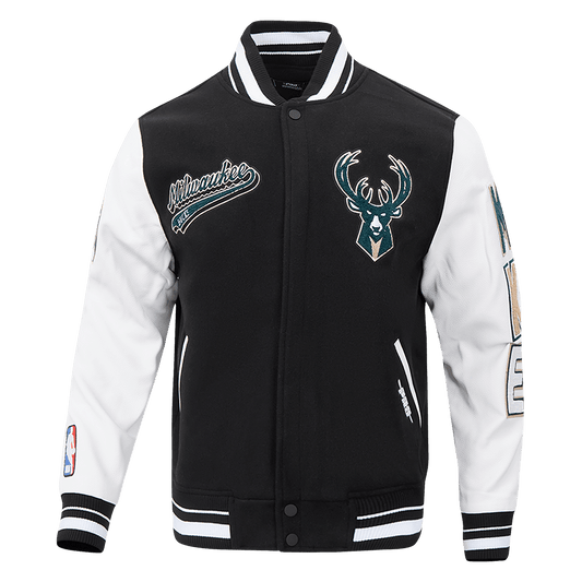 NBA MILWAUKEE BUCKS SCRIPT TAIL WOOL VARSITY - Vox Leather