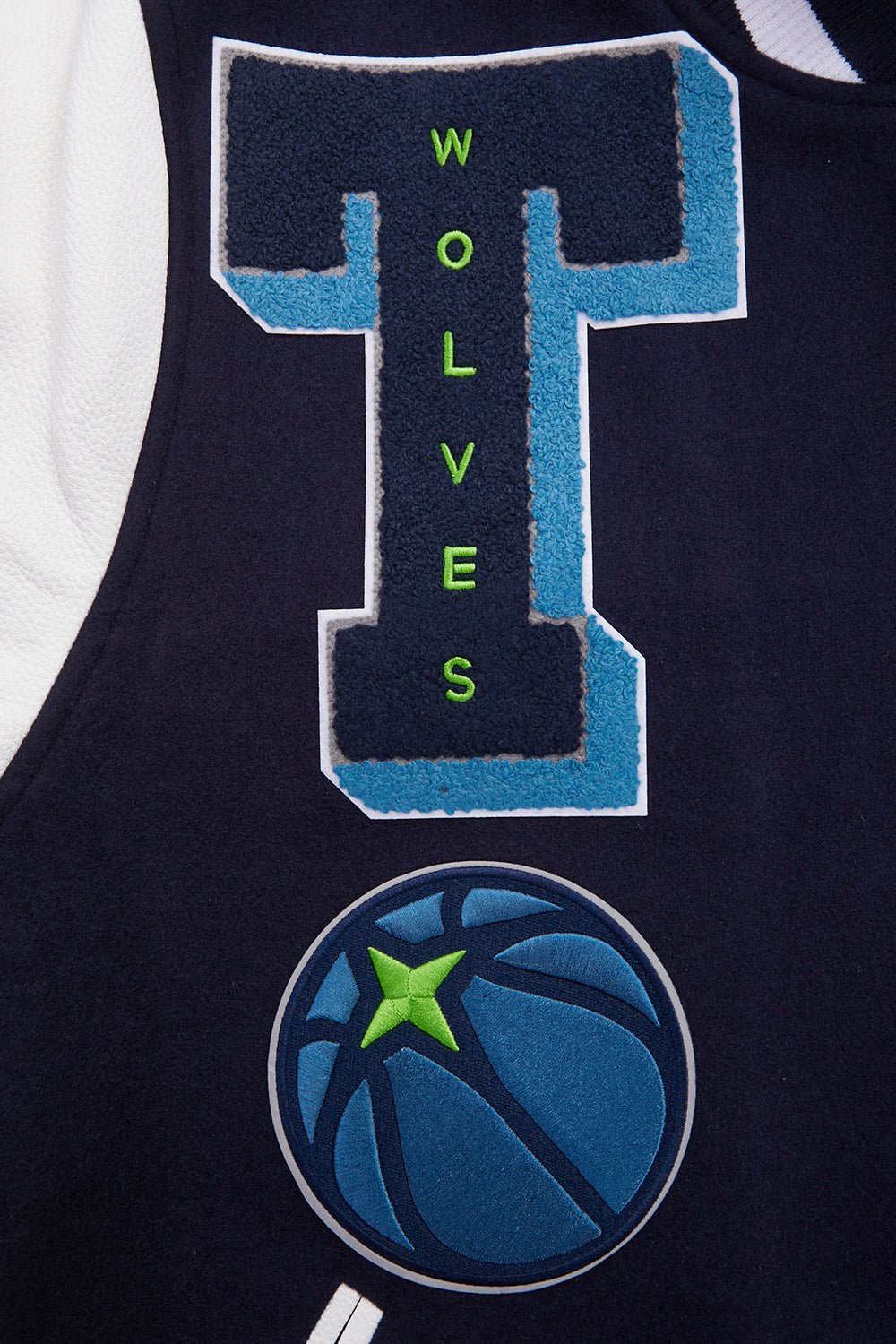 NBA MINNESOTA TIMBERWOLVES MASHUP RIB WOOL VARSITY JACKET - Rare Leather