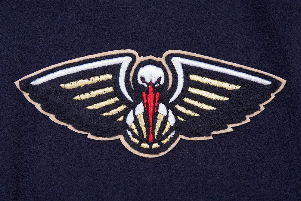 NBA NEW ORLEANS PELICANS MASHUP RIB WOOL VARSITY JACKET - Rare Leather