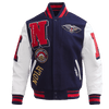 NBA NEW ORLEANS PELICANS MASHUP RIB WOOL VARSITY JACKET - Rare Leather