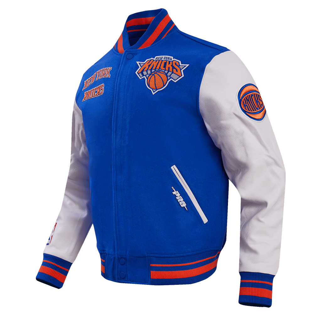 NBA NEW YORK KNICKS RETRO CLASSIC WOOL VARSITY JACKET - Rare Leather